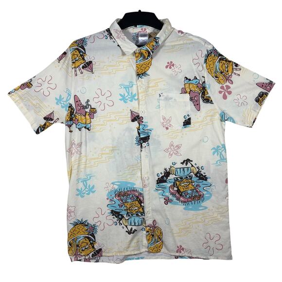 Nickelodeon Other - SpongeBob SquarePants Nickelodeon Button Up Shirt All Over Print Large